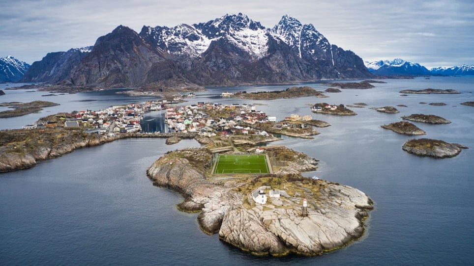 Bilde fra Henningsvær i Lofoten